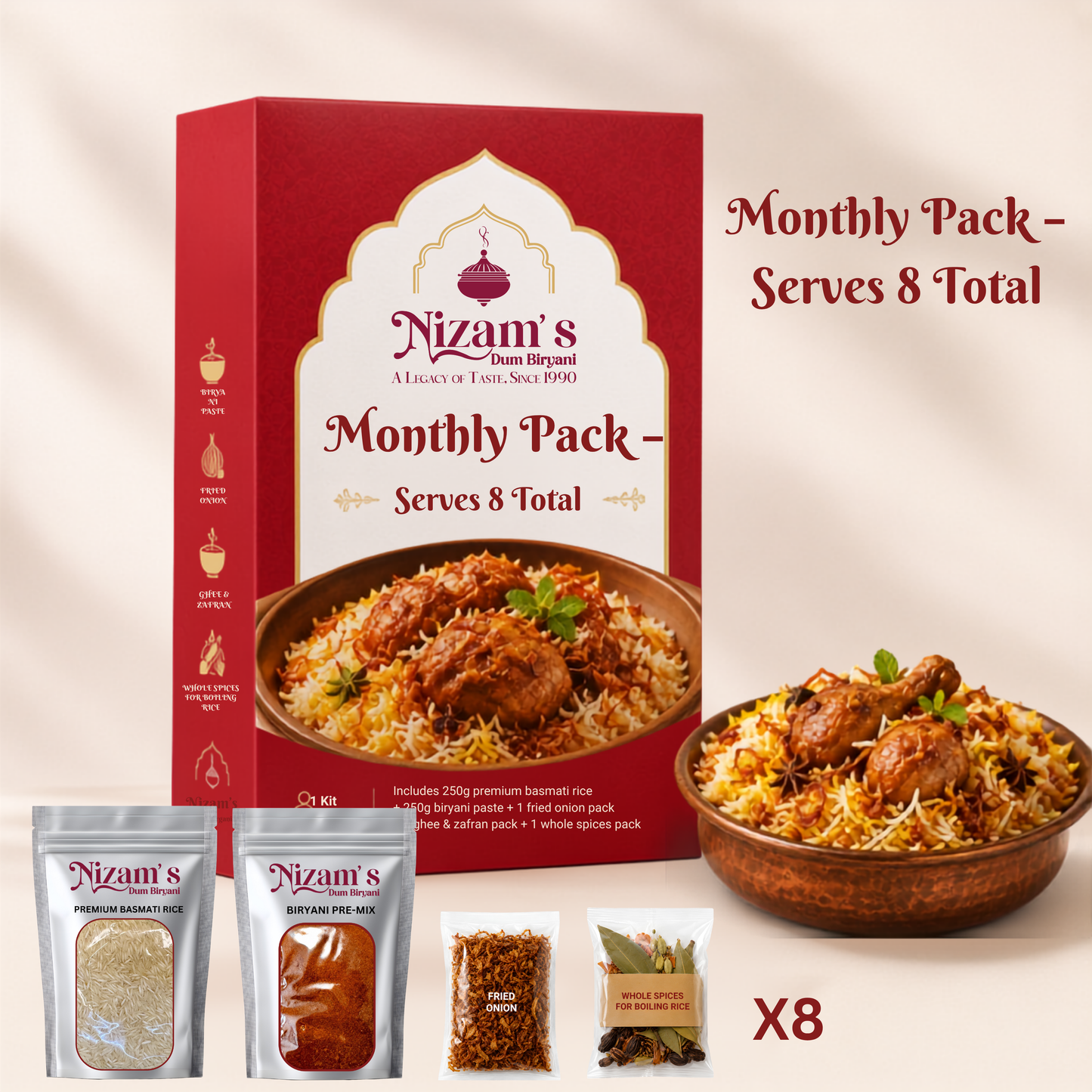 NDB Biryani Kit – Serves 8 [Monthly Pack]